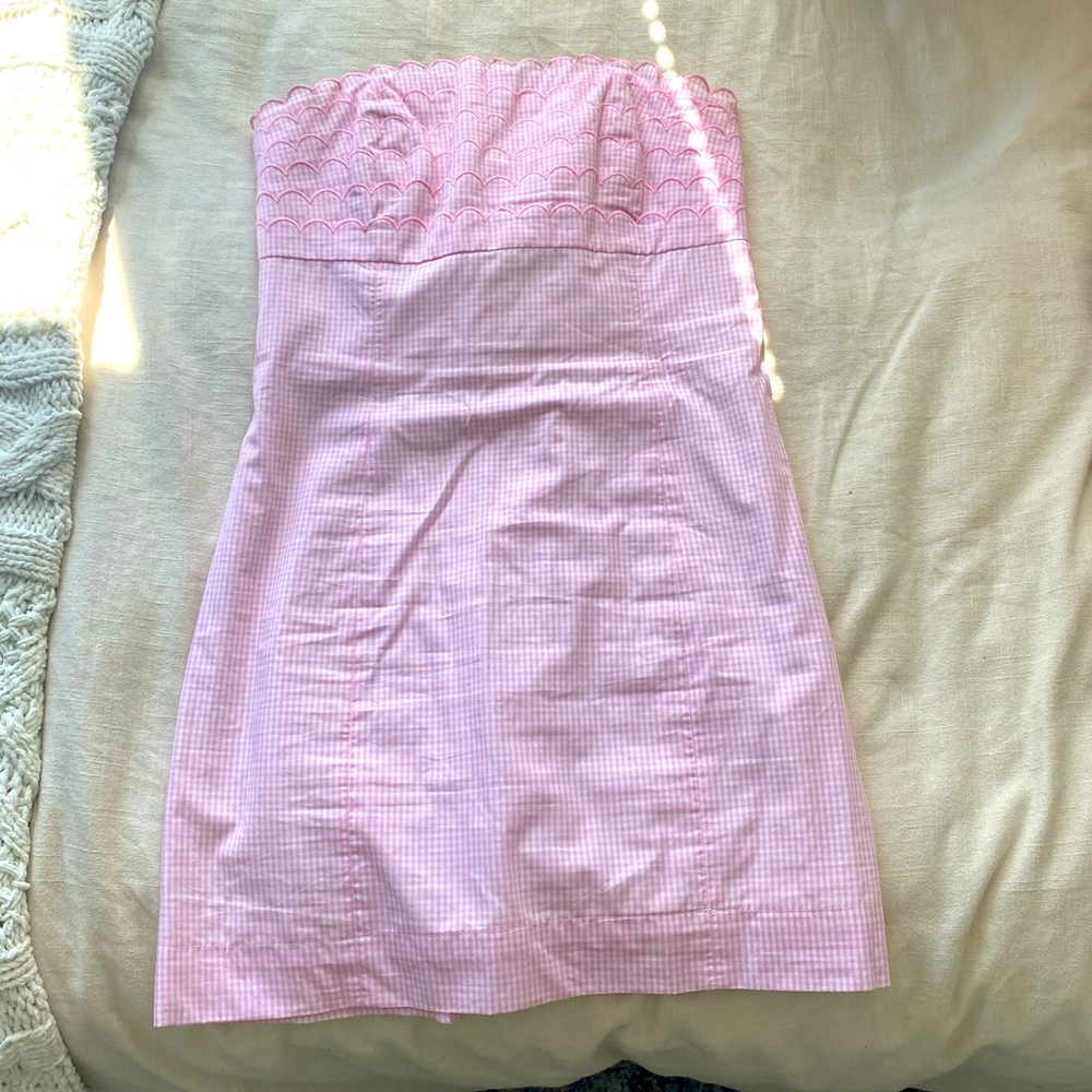 Lilly Pulitzer Gingham Strapless Dress